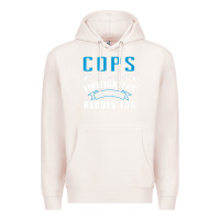 Pale Pink cops because firefighters need heroes too premium Premium Hoodie - linhVisuals