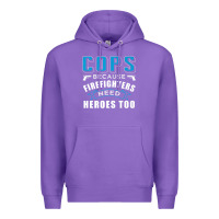 Purple cops because firefighters need heroes too premium Premium Hoodie - linhVisuals