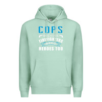 Seafoam cops because firefighters need heroes too premium Premium Hoodie - linhVisuals