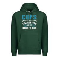 Sports Green cops because firefighters need heroes too premium Premium Hoodie - linhVisuals