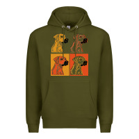 Army Green rhodesian ridgeback t  shirt rhodesian ridgeback dog gift idea t  shir Premium Hoodie - linhVisuals