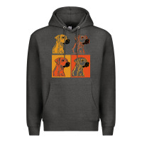 Charcoal Heather rhodesian ridgeback t  shirt rhodesian ridgeback dog gift idea t  shir Premium Hoodie - linhVisuals