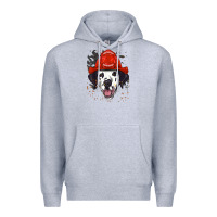 Heather Grey dalmatian firefighter dalmatian dog lover Premium Hoodie - linhVisuals