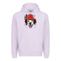 Lilac dalmatian firefighter dalmatian dog lover Premium Hoodie - linhVisuals