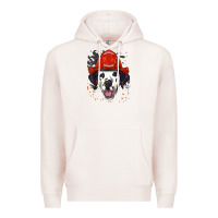 Pale Pink dalmatian firefighter dalmatian dog lover Premium Hoodie - linhVisuals