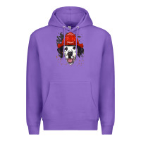 Purple dalmatian firefighter dalmatian dog lover Premium Hoodie - linhVisuals