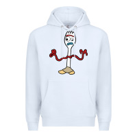 White forky Premium Hoodie - linhVisuals