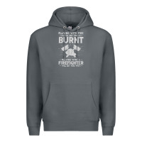 Rock playing with fire will get you burnt fireman firefighter fun Premium Hoodie - linhVisuals