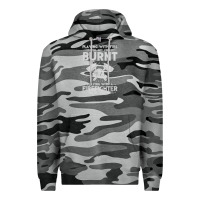 Slate Camo playing with fire will get you burnt fireman firefighter fun Premium Hoodie - linhVisuals