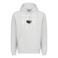 Dove Grey police & firefighter mom, i raised mine fireman mothers day Premium Hoodie - linhVisuals