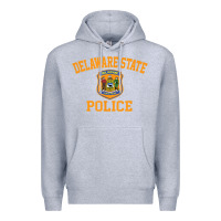 Heather Grey delaware state police Premium Hoodie - linhVisuals