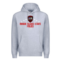 Heather Grey rhode island state police Premium Hoodie - linhVisuals