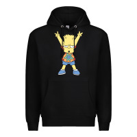 Black groovy bart Premium Hoodie - linhVisuals