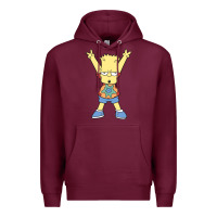 Burgundy groovy bart Premium Hoodie - linhVisuals