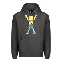 Charcoal Heather groovy bart Premium Hoodie - linhVisuals