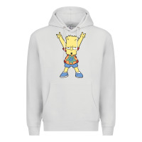 Dove Grey groovy bart Premium Hoodie - linhVisuals
