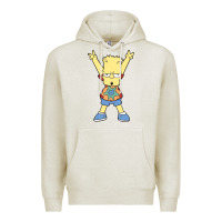 Oatmeal Heather groovy bart Premium Hoodie - linhVisuals