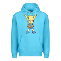 Ocean Blue groovy bart Premium Hoodie - linhVisuals