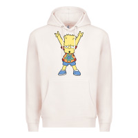 Pale Pink groovy bart Premium Hoodie - linhVisuals