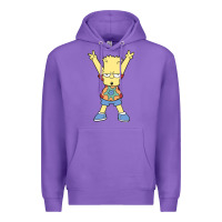 Purple groovy bart Premium Hoodie - linhVisuals