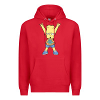 Red groovy bart Premium Hoodie - linhVisuals