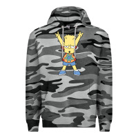 Slate Camo groovy bart Premium Hoodie - linhVisuals