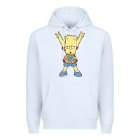 White groovy bart Premium Hoodie - linhVisuals