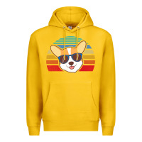 Lemon cool corgi vintage 80s dog lover Premium Hoodie - linhVisuals