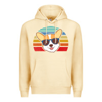 Pina Colada cool corgi vintage 80s dog lover Premium Hoodie - linhVisuals