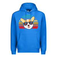 True Royal cool corgi vintage 80s dog lover Premium Hoodie - linhVisuals