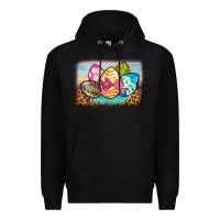 Black easter egg background Premium Hoodie - BarkalooDesign