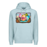 Blue Mist easter egg background Premium Hoodie - BarkalooDesign