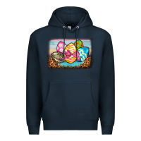 Navy easter egg background Premium Hoodie - BarkalooDesign