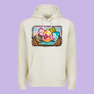 Easter Egg Background Premium Hoodie Designed By Barkaloodesign