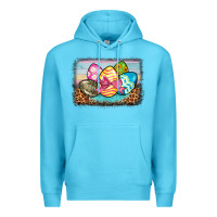 Ocean Blue easter egg background Premium Hoodie - BarkalooDesign