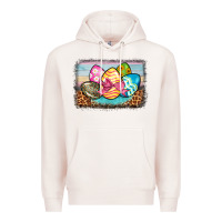 Pale Pink easter egg background Premium Hoodie - BarkalooDesign