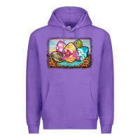 Purple easter egg background Premium Hoodie - BarkalooDesign