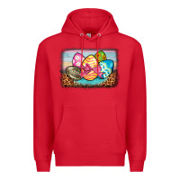 Red easter egg background Premium Hoodie - BarkalooDesign