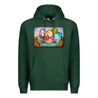 Sports Green easter egg background Premium Hoodie - BarkalooDesign