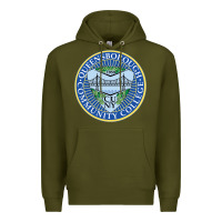 Army Green queensborough community college Premium Hoodie - linhVisuals