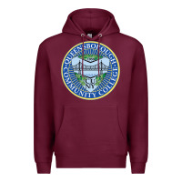 Burgundy queensborough community college Premium Hoodie - linhVisuals