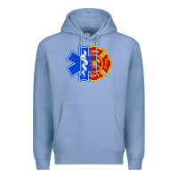Colony Blue emt firefighter ems fire first responder premium Premium Hoodie - linhVisuals
