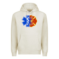 Oatmeal Heather emt firefighter ems fire first responder premium Premium Hoodie - linhVisuals