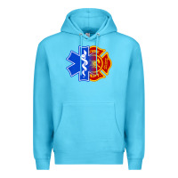 Ocean Blue emt firefighter ems fire first responder premium Premium Hoodie - linhVisuals