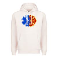 Pale Pink emt firefighter ems fire first responder premium Premium Hoodie - linhVisuals