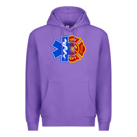 Purple emt firefighter ems fire first responder premium Premium Hoodie - linhVisuals