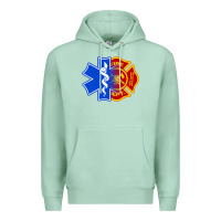 Seafoam emt firefighter ems fire first responder premium Premium Hoodie - linhVisuals