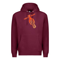 Burgundy fat bike mountain biking Premium Hoodie - linhVisuals