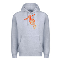 Heather Grey fat bike mountain biking Premium Hoodie - linhVisuals