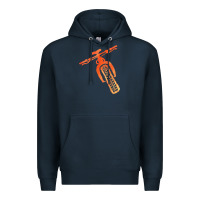 Navy fat bike mountain biking Premium Hoodie - linhVisuals